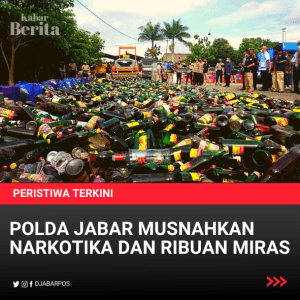 Polda Jabar Musnahkan Narkotika dan Ribuan Miras
