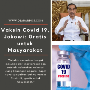 Vaksin Covid 19, Jokowi: Gratis untuk Masyarakat