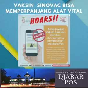 Beredar Kabar Terkait Efek Samping Vaksin Sinovac Bisa Memperpanjang Alat Vital