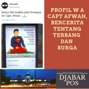 Profil WA Capt Afwan, Bercerita Tentang Terbang dan Surga