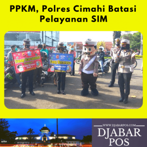 PPKM, Polres Cimahi Batasi Pelayanan SIM