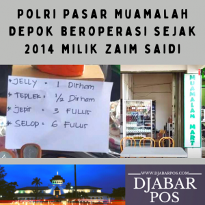 Polri Pasar Muamalah Depok beroperasi sejak 2014 milik Zaim Saidi