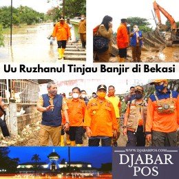 Uu Ruzhanul Tinjau Banjir di Bekasi