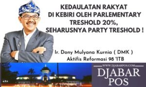 Kedaulatan Rakyat di Kebiri Oleh Parlementary Treshold20%, Seharusnya  PAarty Treshold !