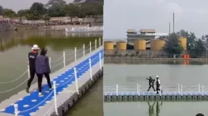 Heboh! Ridwan Kamil dan Bonge Lenggak Lenggok bak Model Profesional saat Peresmian Situ Rawa Kalong