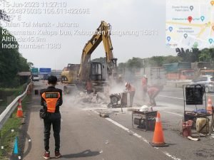 Ruas Tol Jakarta-Tangerang Kembali Lakukan Pekerjaan Pemeliharaan  Perkerasan Jalan