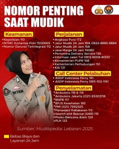 Daftar Nomor Penting untuk Kelancaran dan Keamanan Mudik Lebaran 2025